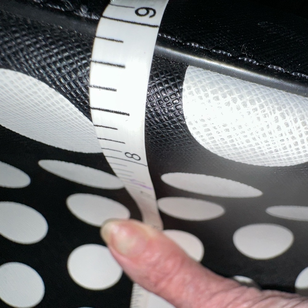 Michael Kors Black and White Polka Dot Tote with Logo Charm - Picture 9 of 11